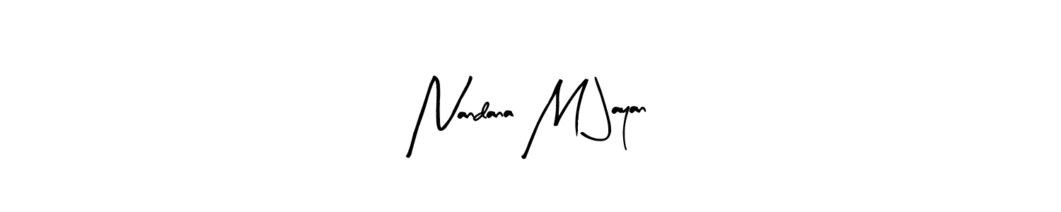 Design your own signature with our free online signature maker. With this signature software, you can create a handwritten (Arty Signature) signature for name Nandana M Jayan. Nandana M Jayan signature style 8 images and pictures png