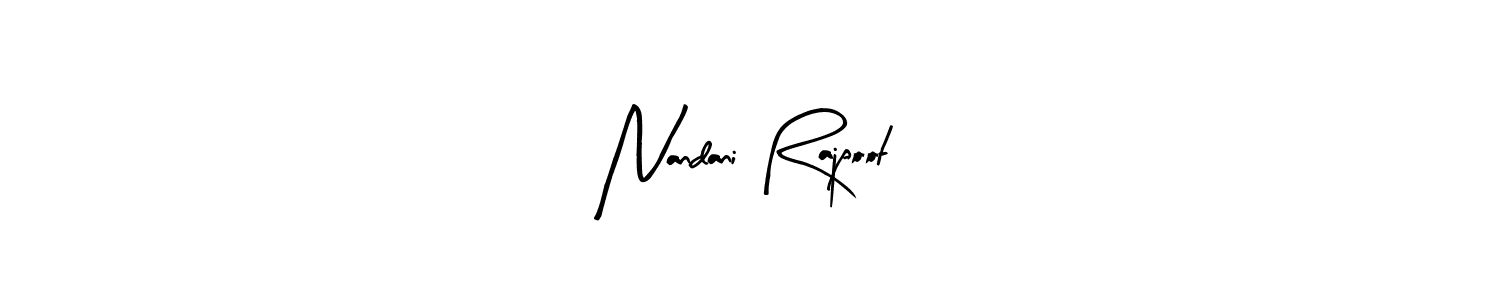 The best way (Arty Signature) to make a short signature is to pick only two or three words in your name. The name Nandani Rajpoot include a total of six letters. For converting this name. Nandani Rajpoot signature style 8 images and pictures png