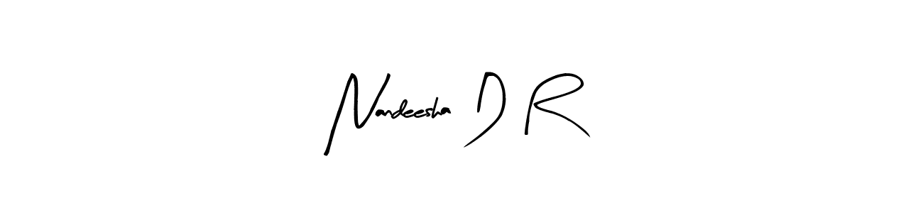 Design your own signature with our free online signature maker. With this signature software, you can create a handwritten (Arty Signature) signature for name Nandeesha D R. Nandeesha D R signature style 8 images and pictures png