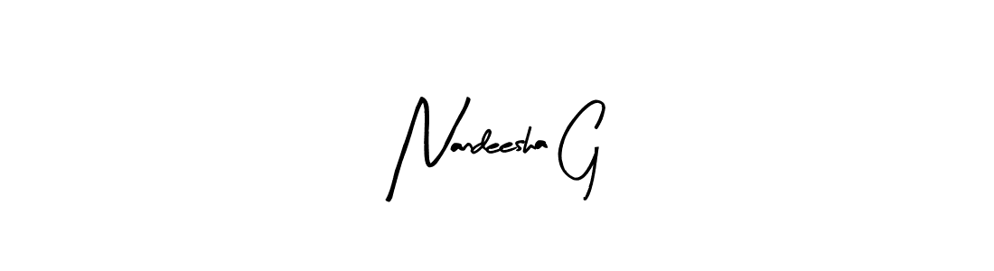 Make a beautiful signature design for name Nandeesha G. With this signature (Arty Signature) style, you can create a handwritten signature for free. Nandeesha G signature style 8 images and pictures png