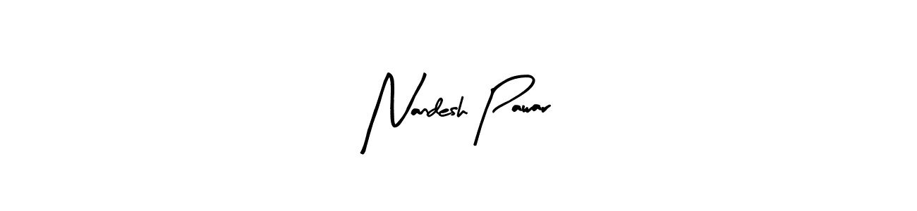 Create a beautiful signature design for name Nandesh Pawar. With this signature (Arty Signature) fonts, you can make a handwritten signature for free. Nandesh Pawar signature style 8 images and pictures png