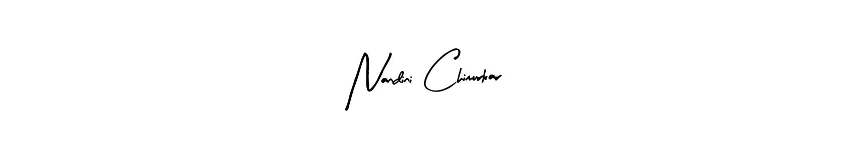 Arty Signature is a professional signature style that is perfect for those who want to add a touch of class to their signature. It is also a great choice for those who want to make their signature more unique. Get Nandini Chimurkar name to fancy signature for free. Nandini Chimurkar signature style 8 images and pictures png