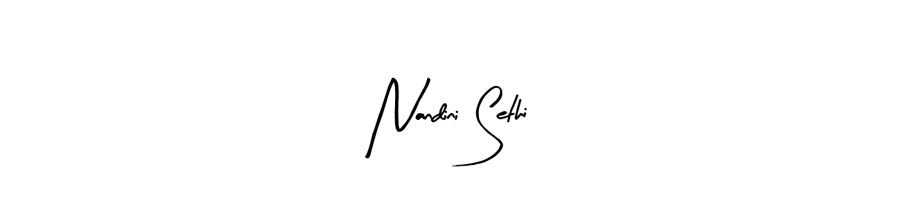 Create a beautiful signature design for name Nandini Sethi. With this signature (Arty Signature) fonts, you can make a handwritten signature for free. Nandini Sethi signature style 8 images and pictures png