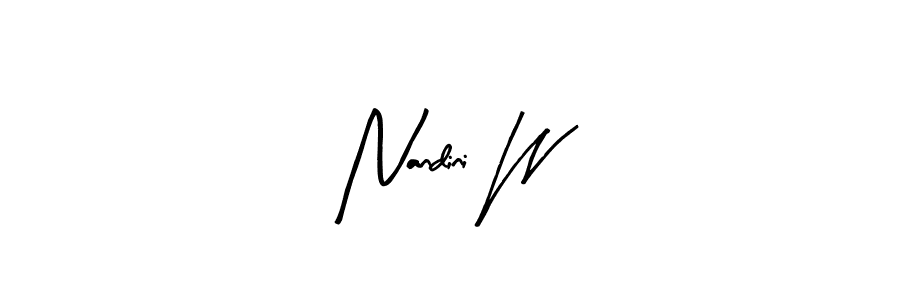 You should practise on your own different ways (Arty Signature) to write your name (Nandini W) in signature. don't let someone else do it for you. Nandini W signature style 8 images and pictures png