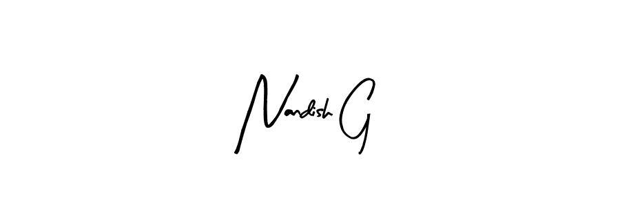 Nandish G stylish signature style. Best Handwritten Sign (Arty Signature) for my name. Handwritten Signature Collection Ideas for my name Nandish G. Nandish G signature style 8 images and pictures png