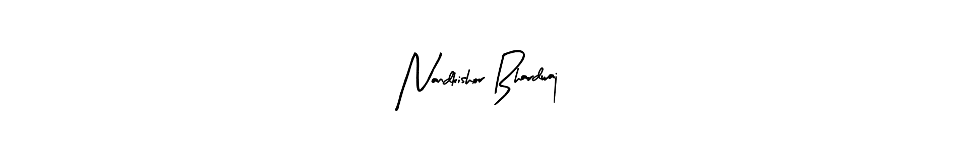 Arty Signature is a professional signature style that is perfect for those who want to add a touch of class to their signature. It is also a great choice for those who want to make their signature more unique. Get Nandkishor Bhardwaj name to fancy signature for free. Nandkishor Bhardwaj signature style 8 images and pictures png