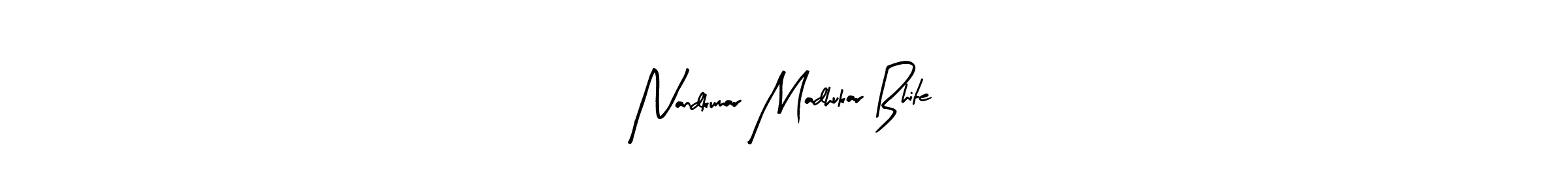 You can use this online signature creator to create a handwritten signature for the name Nandkumar Madhukar Bhite. This is the best online autograph maker. Nandkumar Madhukar Bhite signature style 8 images and pictures png