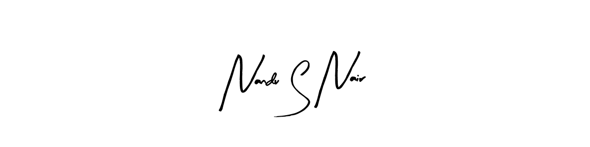 This is the best signature style for the Nandu S Nair name. Also you like these signature font (Arty Signature). Mix name signature. Nandu S Nair signature style 8 images and pictures png