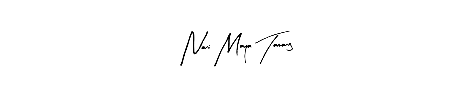 Arty Signature is a professional signature style that is perfect for those who want to add a touch of class to their signature. It is also a great choice for those who want to make their signature more unique. Get Nani Maya Tamang name to fancy signature for free. Nani Maya Tamang signature style 8 images and pictures png