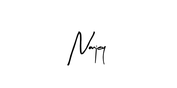 How to Draw Nanjey signature style? Arty Signature is a latest design signature styles for name Nanjey. Nanjey signature style 8 images and pictures png