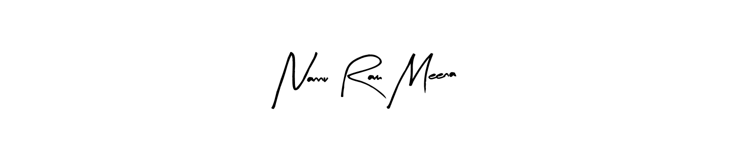 How to make Nannu Ram Meena name signature. Use Arty Signature style for creating short signs online. This is the latest handwritten sign. Nannu Ram Meena signature style 8 images and pictures png