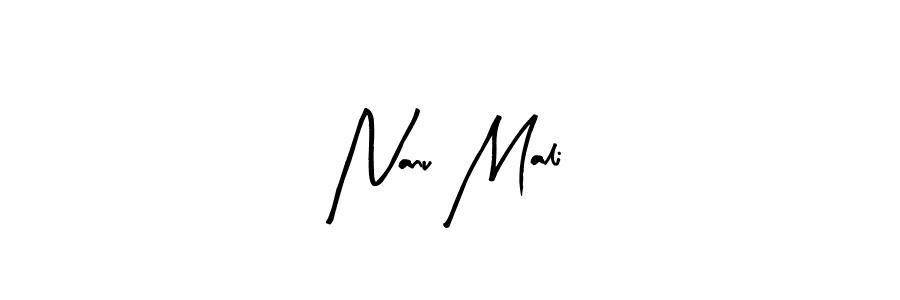 Here are the top 10 professional signature styles for the name Nanu Mali. These are the best autograph styles you can use for your name. Nanu Mali signature style 8 images and pictures png