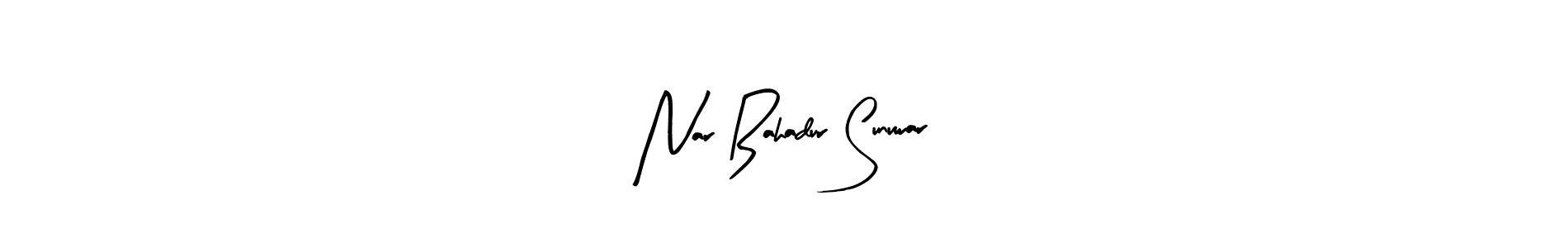 Create a beautiful signature design for name Nar Bahadur Sunuwar. With this signature (Arty Signature) fonts, you can make a handwritten signature for free. Nar Bahadur Sunuwar signature style 8 images and pictures png