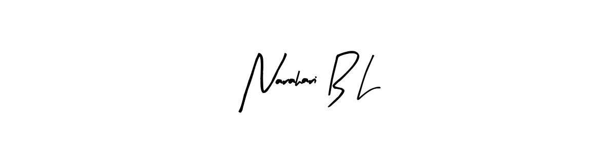 It looks lik you need a new signature style for name Narahari B L. Design unique handwritten (Arty Signature) signature with our free signature maker in just a few clicks. Narahari B L signature style 8 images and pictures png