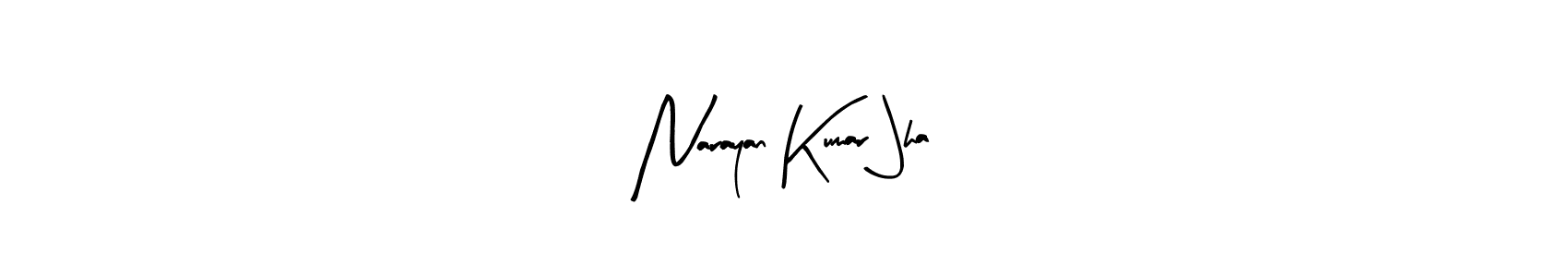 How to make Narayan Kumar Jha name signature. Use Arty Signature style for creating short signs online. This is the latest handwritten sign. Narayan Kumar Jha signature style 8 images and pictures png