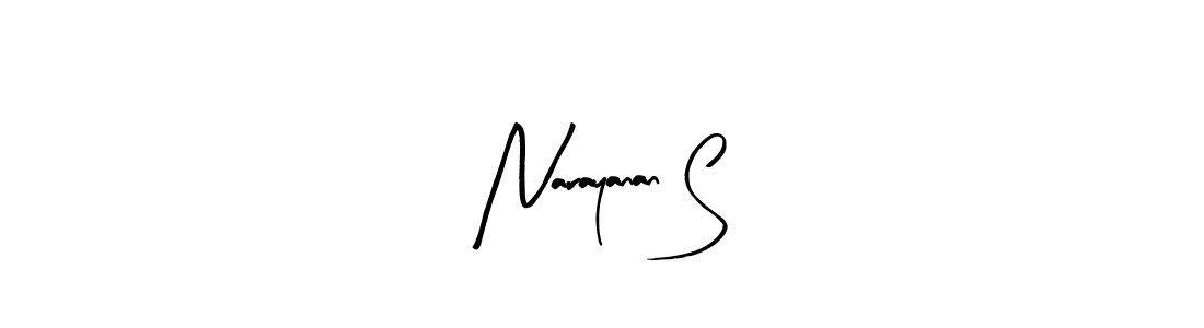 Make a beautiful signature design for name Narayanan S. With this signature (Arty Signature) style, you can create a handwritten signature for free. Narayanan S signature style 8 images and pictures png