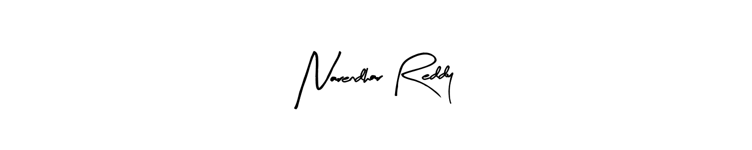 How to make Narendhar Reddy name signature. Use Arty Signature style for creating short signs online. This is the latest handwritten sign. Narendhar Reddy signature style 8 images and pictures png