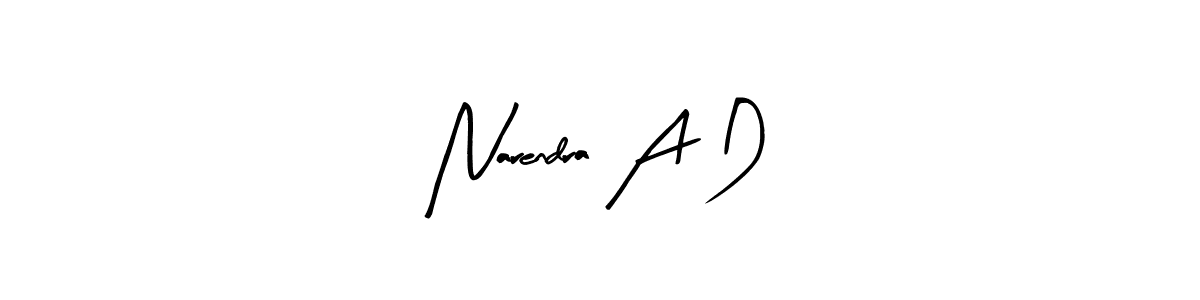 Design your own signature with our free online signature maker. With this signature software, you can create a handwritten (Arty Signature) signature for name Narendra A D. Narendra A D signature style 8 images and pictures png