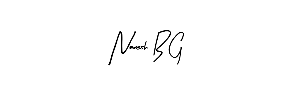How to make Naresh B G name signature. Use Arty Signature style for creating short signs online. This is the latest handwritten sign. Naresh B G signature style 8 images and pictures png