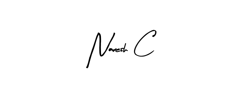 How to make Naresh C signature? Arty Signature is a professional autograph style. Create handwritten signature for Naresh C name. Naresh C signature style 8 images and pictures png