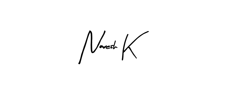 Design your own signature with our free online signature maker. With this signature software, you can create a handwritten (Arty Signature) signature for name Naresh K. Naresh K signature style 8 images and pictures png