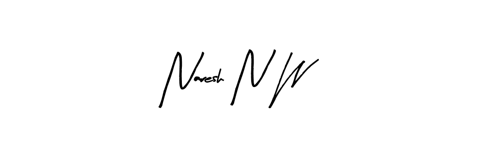 Create a beautiful signature design for name Naresh N W. With this signature (Arty Signature) fonts, you can make a handwritten signature for free. Naresh N W signature style 8 images and pictures png