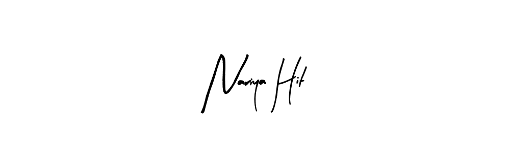 Similarly Arty Signature is the best handwritten signature design. Signature creator online .You can use it as an online autograph creator for name Nariya Hit. Nariya Hit signature style 8 images and pictures png