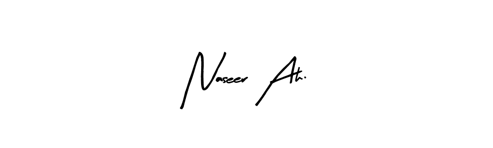 Design your own signature with our free online signature maker. With this signature software, you can create a handwritten (Arty Signature) signature for name Naseer Ah.. Naseer Ah. signature style 8 images and pictures png