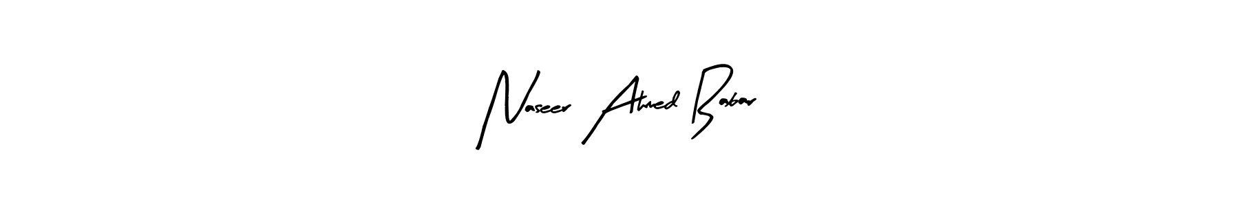 You should practise on your own different ways (Arty Signature) to write your name (Naseer Ahmed Babar) in signature. don't let someone else do it for you. Naseer Ahmed Babar signature style 8 images and pictures png