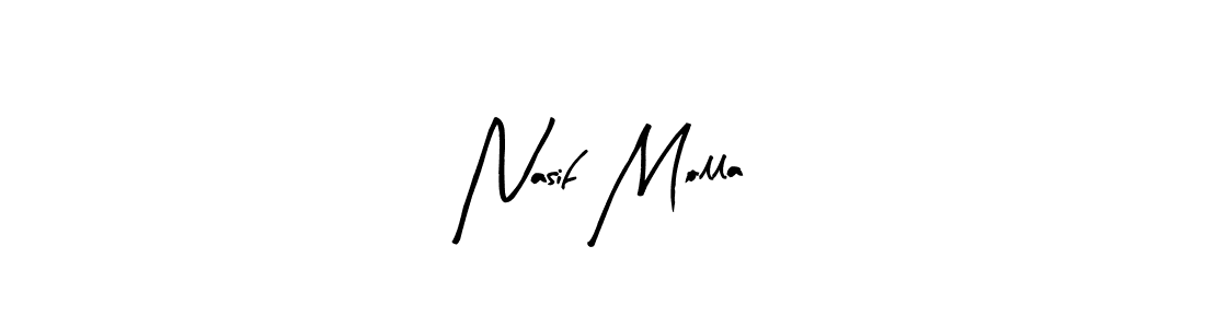 How to make Nasif Molla name signature. Use Arty Signature style for creating short signs online. This is the latest handwritten sign. Nasif Molla signature style 8 images and pictures png