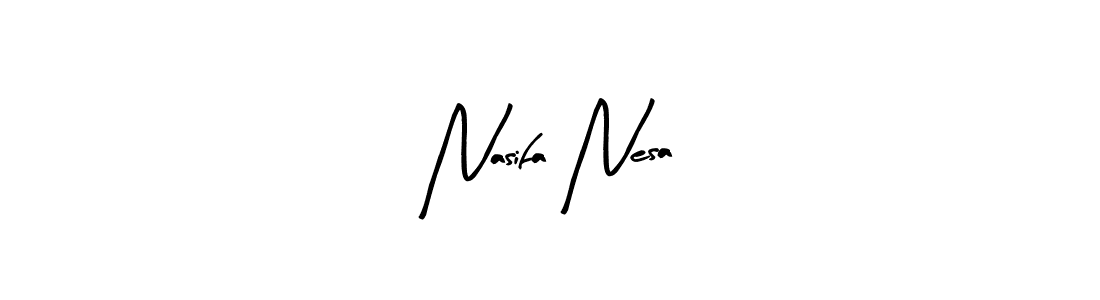 Similarly Arty Signature is the best handwritten signature design. Signature creator online .You can use it as an online autograph creator for name Nasifa Nesa. Nasifa Nesa signature style 8 images and pictures png