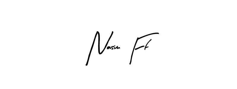 Also You can easily find your signature by using the search form. We will create Nasim Ff name handwritten signature images for you free of cost using Arty Signature sign style. Nasim Ff signature style 8 images and pictures png