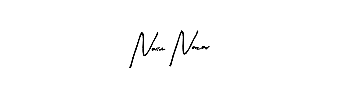 Make a beautiful signature design for name Nasim Nazar. With this signature (Arty Signature) style, you can create a handwritten signature for free. Nasim Nazar signature style 8 images and pictures png