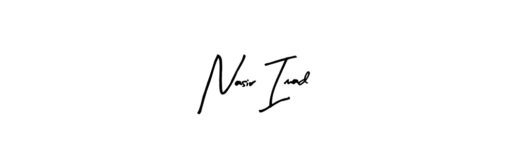 The best way (Arty Signature) to make a short signature is to pick only two or three words in your name. The name Nasir Imad include a total of six letters. For converting this name. Nasir Imad signature style 8 images and pictures png