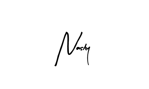 Make a beautiful signature design for name Nasly. With this signature (Arty Signature) style, you can create a handwritten signature for free. Nasly signature style 8 images and pictures png