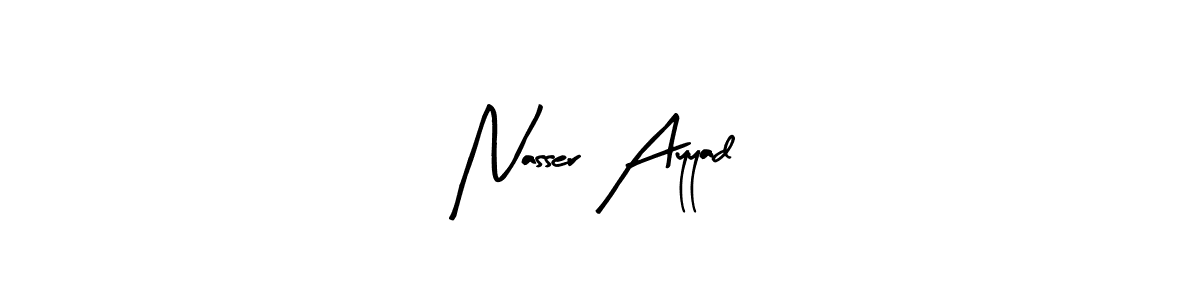 You should practise on your own different ways (Arty Signature) to write your name (Nasser Ayyad) in signature. don't let someone else do it for you. Nasser Ayyad signature style 8 images and pictures png