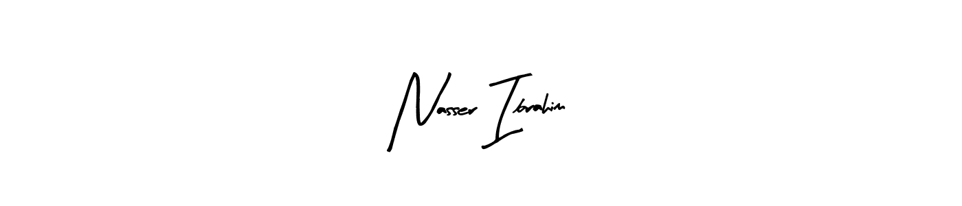 How to make Nasser Ibrahim name signature. Use Arty Signature style for creating short signs online. This is the latest handwritten sign. Nasser Ibrahim signature style 8 images and pictures png