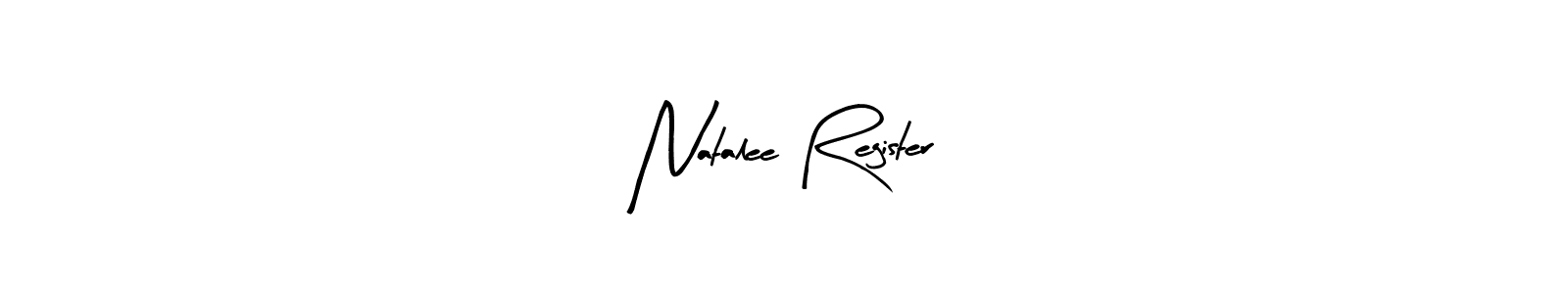 Make a beautiful signature design for name Natalee Register. Use this online signature maker to create a handwritten signature for free. Natalee Register signature style 8 images and pictures png