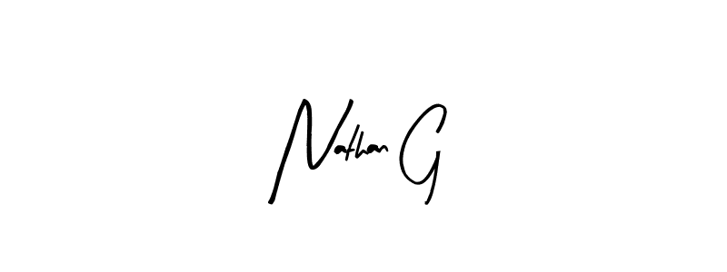 How to make Nathan G name signature. Use Arty Signature style for creating short signs online. This is the latest handwritten sign. Nathan G signature style 8 images and pictures png
