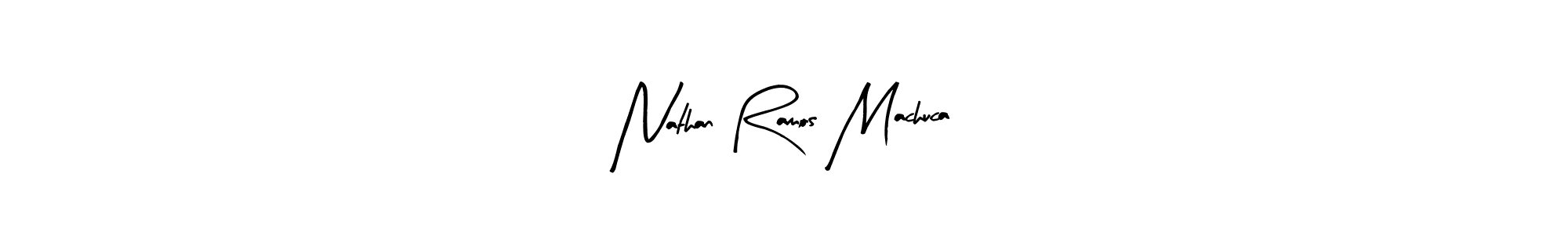 Similarly Arty Signature is the best handwritten signature design. Signature creator online .You can use it as an online autograph creator for name Nathan Ramos Machuca. Nathan Ramos Machuca signature style 8 images and pictures png