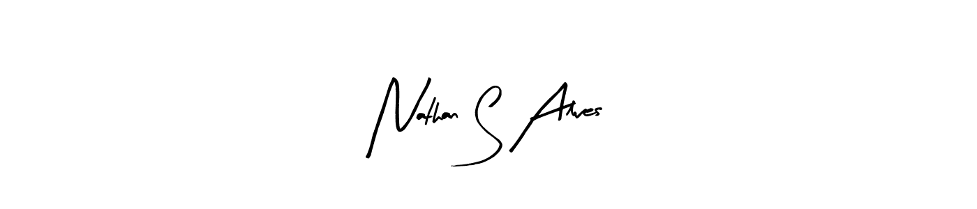 Nathan S Alves stylish signature style. Best Handwritten Sign (Arty Signature) for my name. Handwritten Signature Collection Ideas for my name Nathan S Alves. Nathan S Alves signature style 8 images and pictures png