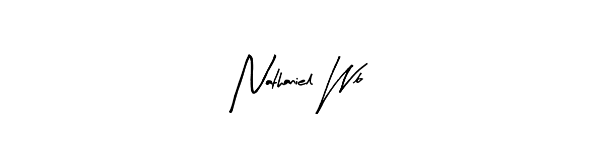 Use a signature maker to create a handwritten signature online. With this signature software, you can design (Arty Signature) your own signature for name Nathaniel Wb. Nathaniel Wb signature style 8 images and pictures png
