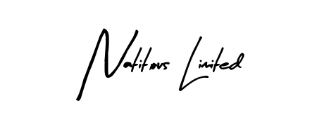 Create a beautiful signature design for name Natitous Limited. With this signature (Arty Signature) fonts, you can make a handwritten signature for free. Natitous Limited signature style 8 images and pictures png