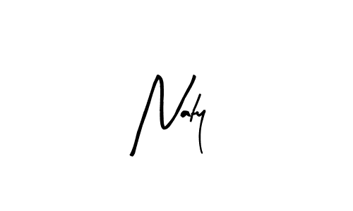 Use a signature maker to create a handwritten signature online. With this signature software, you can design (Arty Signature) your own signature for name Naty . Naty  signature style 8 images and pictures png
