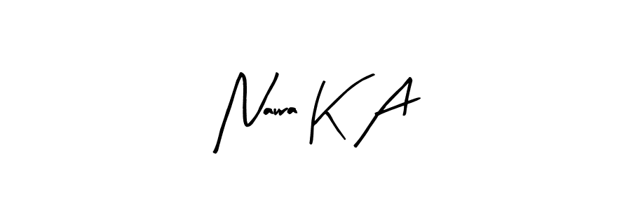 Design your own signature with our free online signature maker. With this signature software, you can create a handwritten (Arty Signature) signature for name Naura K A. Naura K A signature style 8 images and pictures png