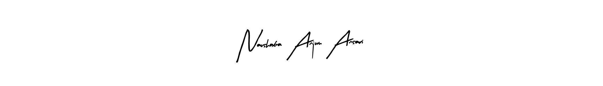 if you are searching for the best signature style for your name Naushaba Anjum Ansari. so please give up your signature search. here we have designed multiple signature styles  using Arty Signature. Naushaba Anjum Ansari signature style 8 images and pictures png