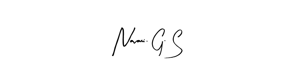 Also You can easily find your signature by using the search form. We will create Navami. G. S name handwritten signature images for you free of cost using Arty Signature sign style. Navami. G. S signature style 8 images and pictures png