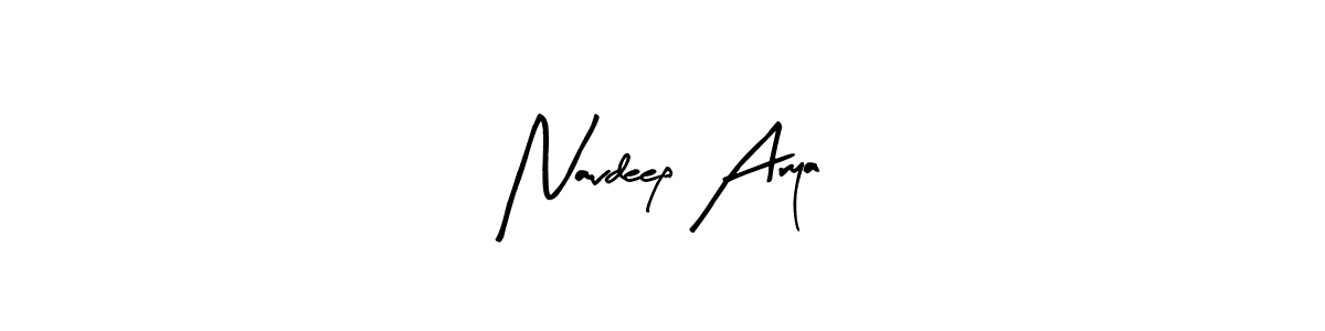 Design your own signature with our free online signature maker. With this signature software, you can create a handwritten (Arty Signature) signature for name Navdeep Arya. Navdeep Arya signature style 8 images and pictures png