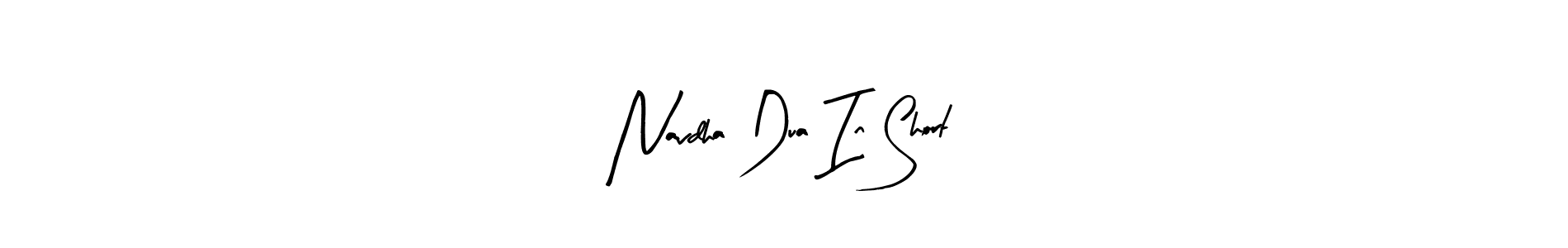 Similarly Arty Signature is the best handwritten signature design. Signature creator online .You can use it as an online autograph creator for name Navdha Dua In Short. Navdha Dua In Short signature style 8 images and pictures png