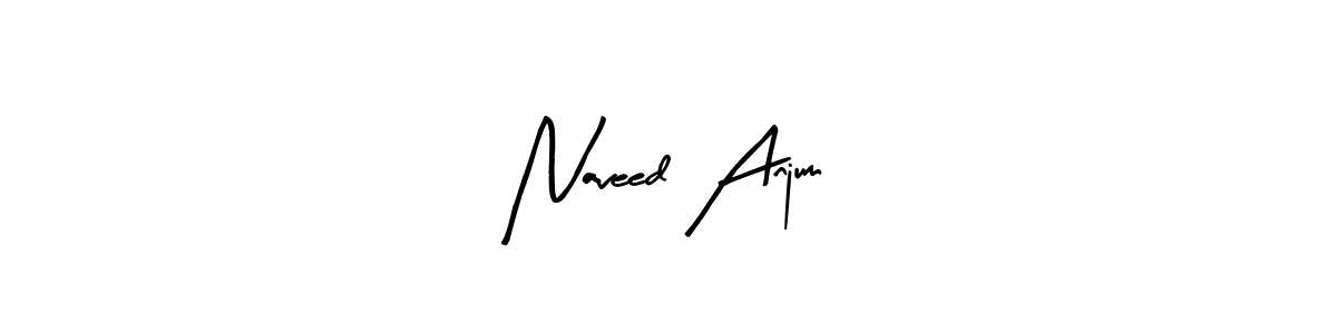 Use a signature maker to create a handwritten signature online. With this signature software, you can design (Arty Signature) your own signature for name Naveed Anjum. Naveed Anjum signature style 8 images and pictures png